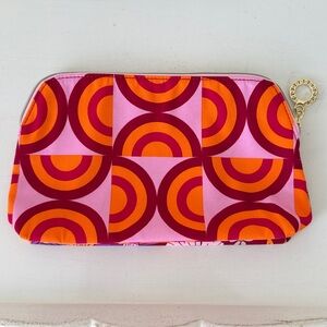 Estee Lauder Mod Flowers Geometric Pattern Cosmetic Bag - Travel Pouch - NEW